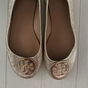 Tory Burch Gold Classic Flats